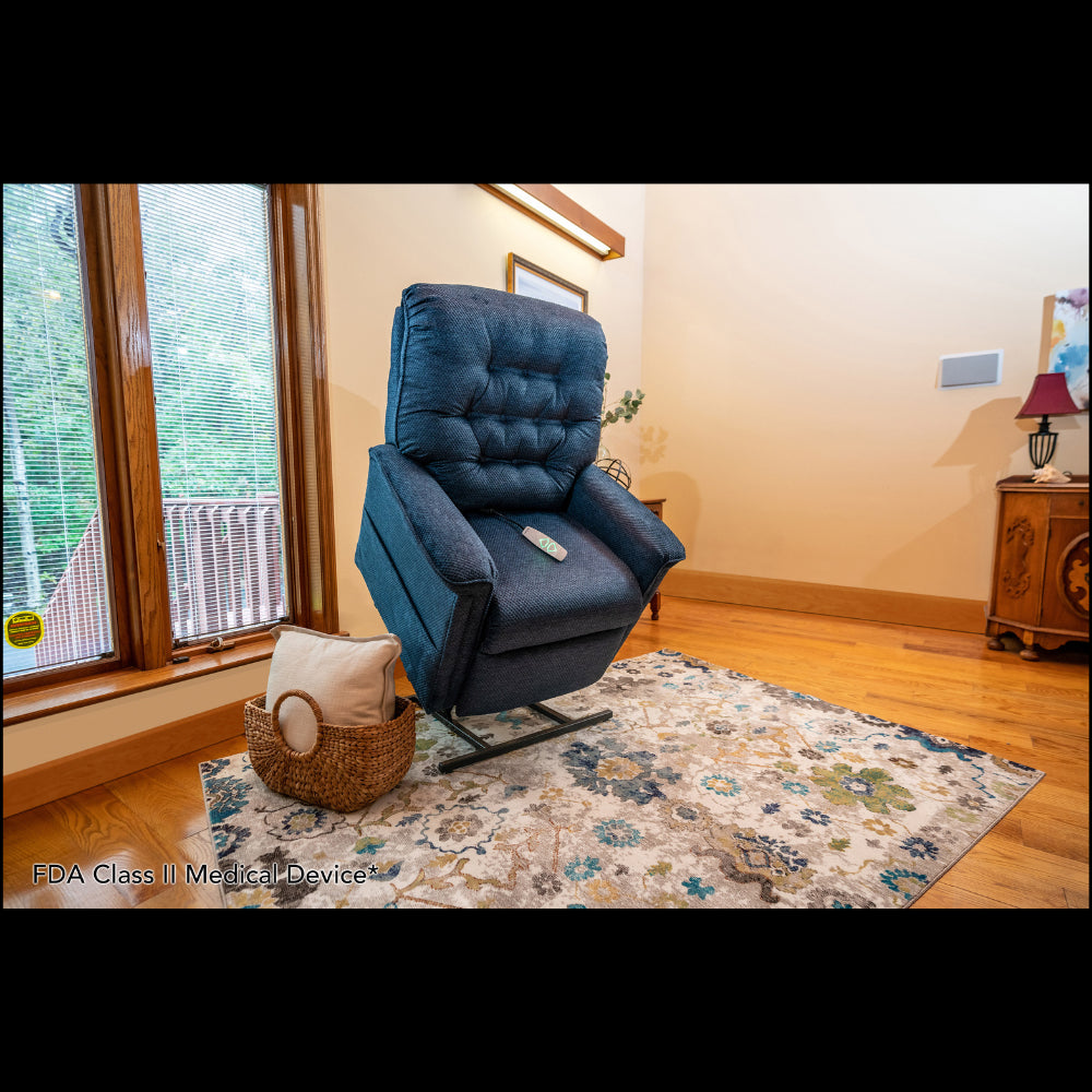 Partially Lifted Cloud 9 Pacific Pride Mobility Heritage LC-358 Lift Chair Angled In a Cozy Living Room 