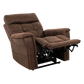 Partially Reclined Badlands Walnut Medium VivaLift Radiance Power Lift Chair PLR-3955 with Extended Leg Rest