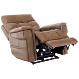 Partially Reclined Cappuccino Color Pride Mobility VivaLift Ultra PLR-4955 Power Lift Chair with Extended Footrest