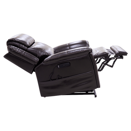 Chestnut Color Pride Sitting Pretty Lift Chair Evolution LC-435 - Reclined Headrest Tilted  - Side View