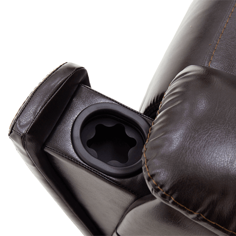 Chestnut Color Pride Sitting Pretty Lift Chair Evolution LC-435 - Close-up Cup Holder View