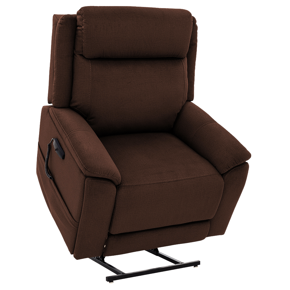 Mocha Color Pride Sitting Pretty Lift Chair Evolution LC-435 - Lifted Position - Angled View