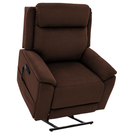 Mocha Color Pride Sitting Pretty Lift Chair Evolution LC-435 - Lifted Position - Angled View