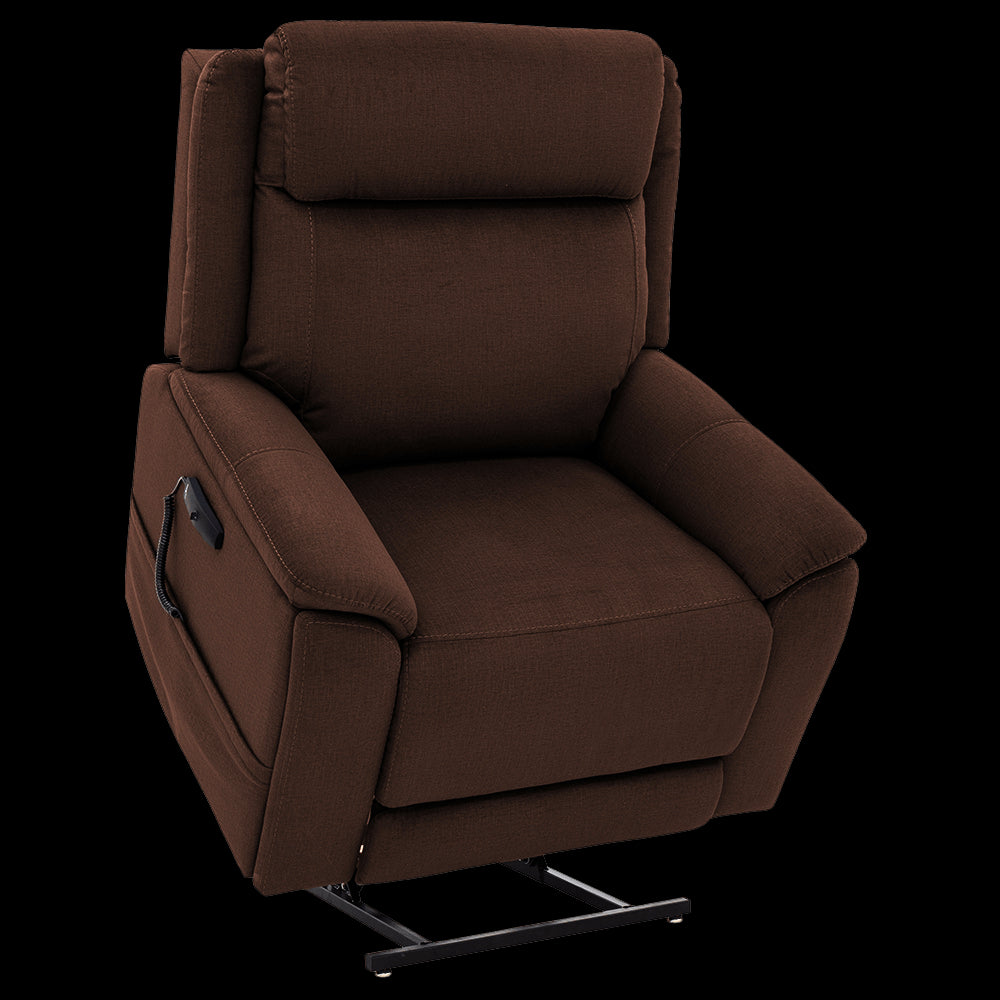 Mocha Color Pride Sitting Pretty Lift Chair Evolution LC-435 - Lifted Position - Angled View