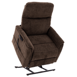 Latte Color Pride Sitting Pretty Lift Chair Genesis LC-150 - Lifted Position - Angled View