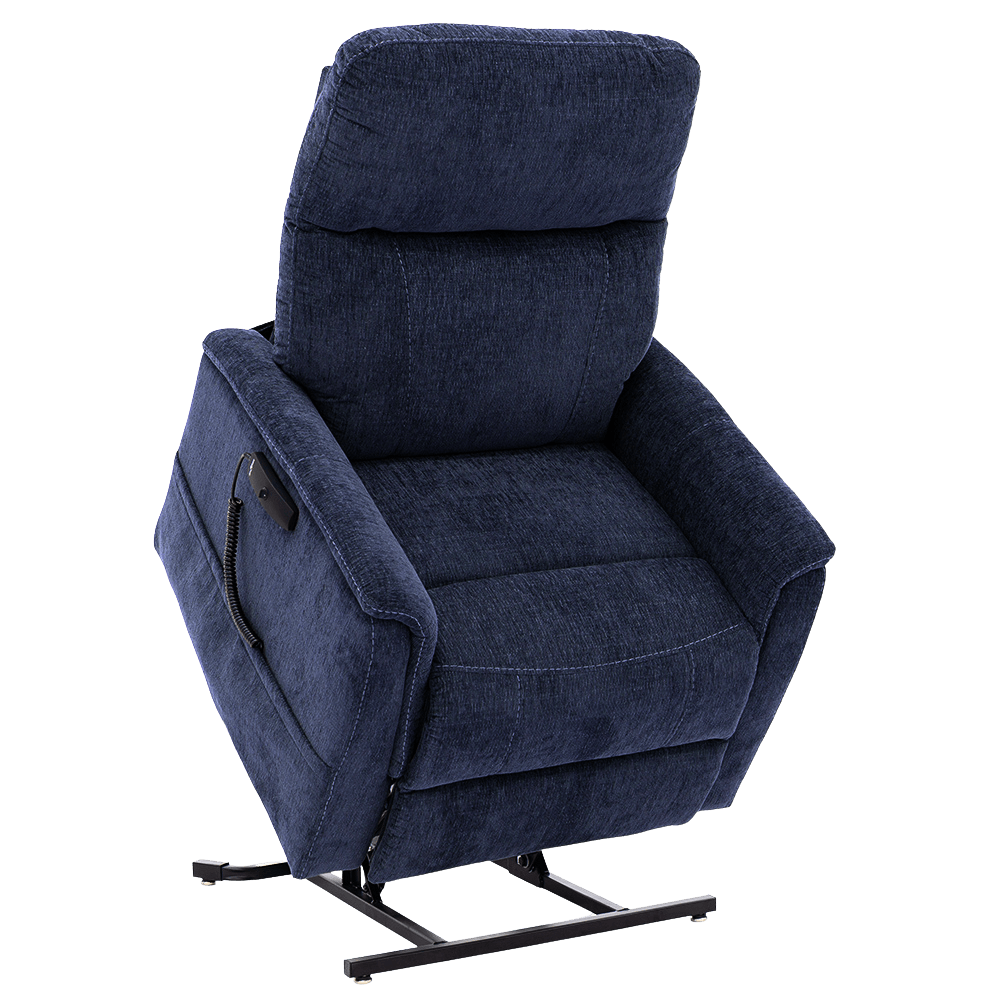 Sapphire Color Pride Sitting Pretty Lift Chair Genesis LC-150 - Lifted Position - Angled View
