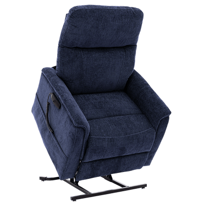 Sapphire Color Pride Sitting Pretty Lift Chair Genesis LC-150 - Lifted Position - Angled View