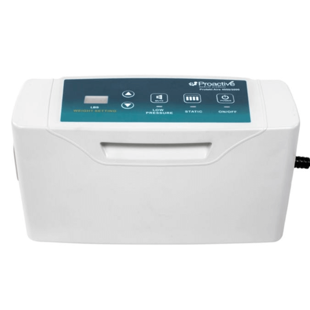 Proactive Medical Protekt Aire 5000DX LAL Alternating Pressure Mattress System - Close-up view of the control panel