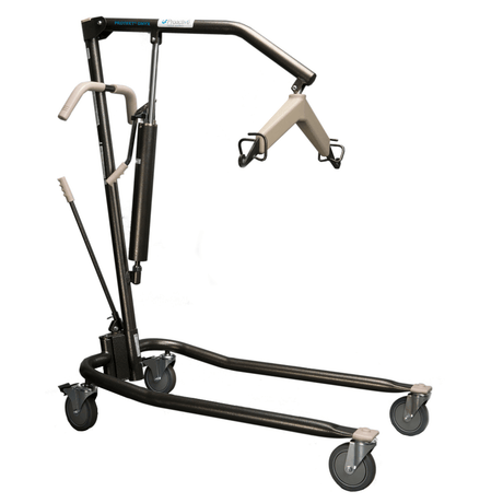 Proactive Medical Protekt Onyx Hydraulic/Manual Patient Lift (450 lbs. Capacity) Lifted - Angled View