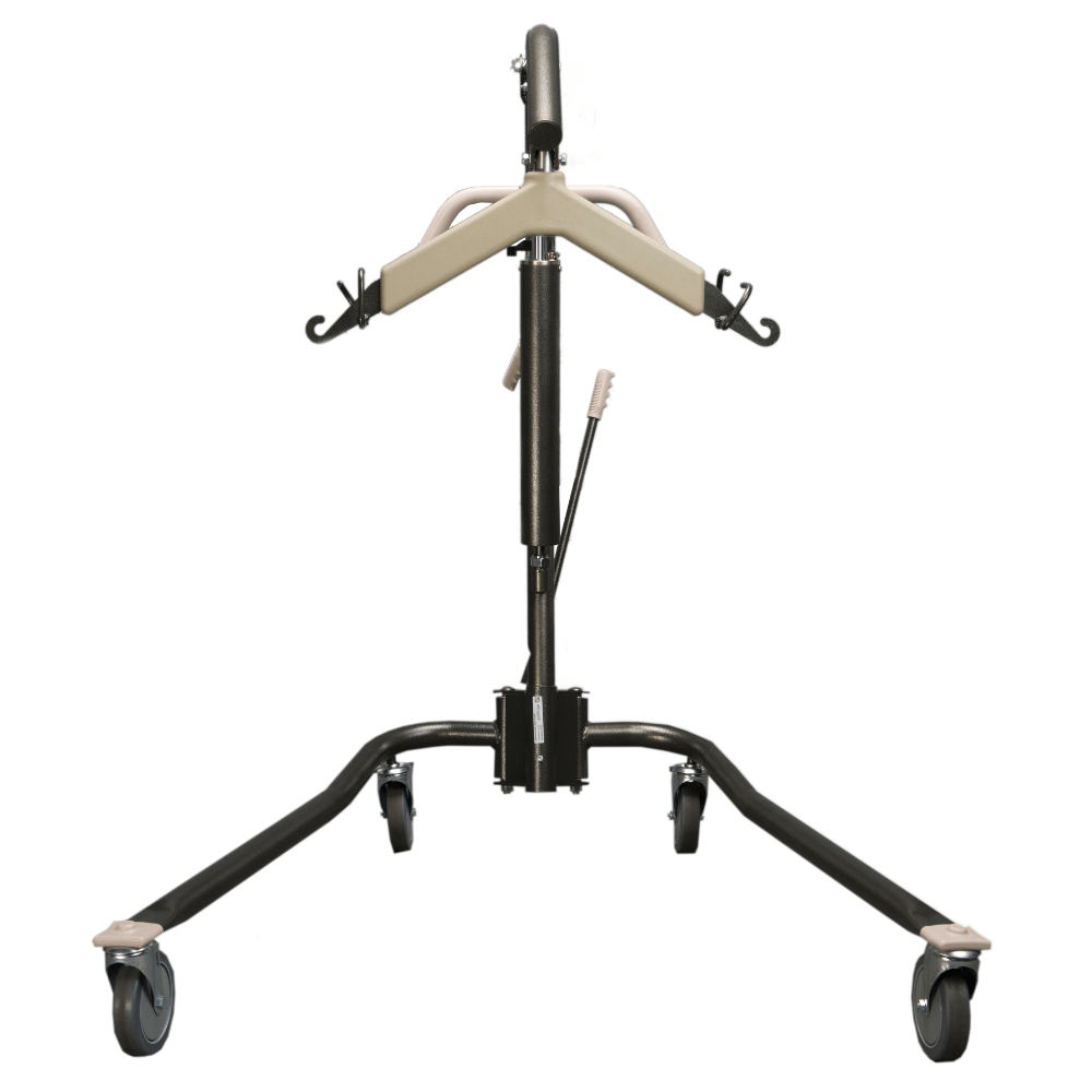 Proactive Medical Protekt Onyx Hydraulic/Manual Patient Lift (450 lbs. Capacity) Base Opened- Front View