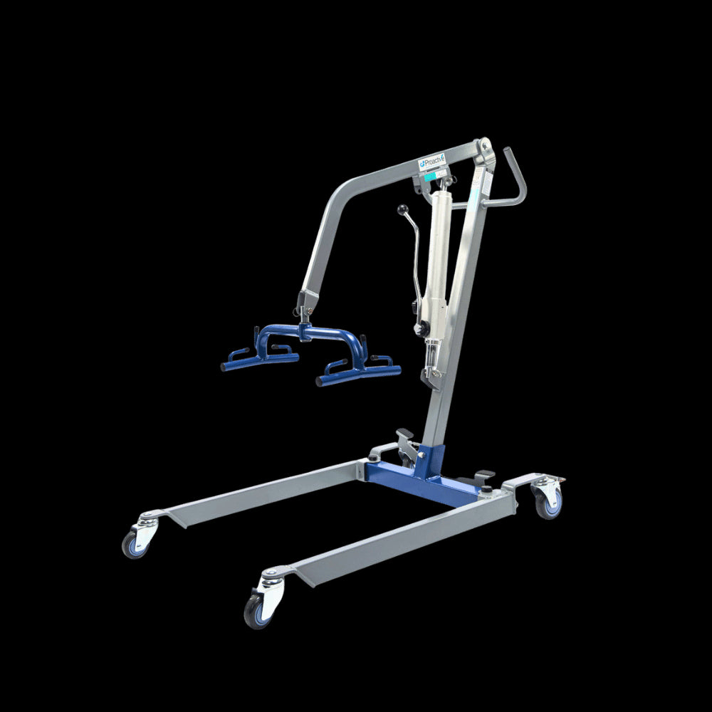 Proactive Medical Protekt Transformer Hydraulic Manual Patient Lift (400 lbs. Capacity) - Side Angled View