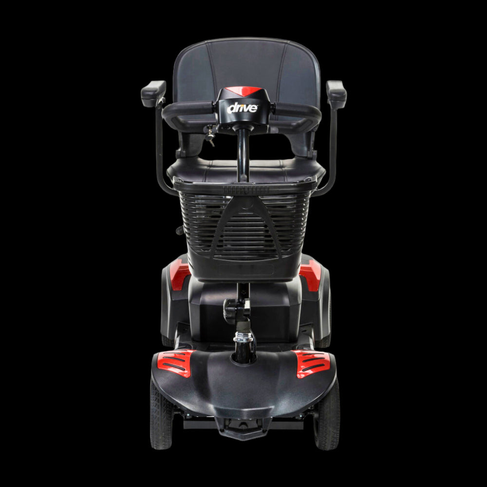 Red Drive Medical Scout LT 4-Wheel Compact Travel Power Scooter Front View