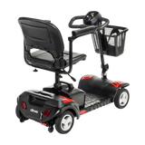 Red Drive Medical Scout LT 4-Wheel Compact Travel Power Scooter Rear Angled View