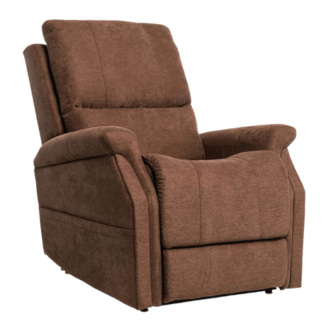 Saville Brown Pride Mobility Vivalift Metro 2 PLR-925 Lift Chair Angled View