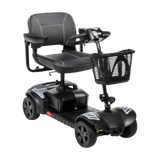 Silver Drive Medical Phoenix LT 4-Wheel Travel Scooter Angled Front View