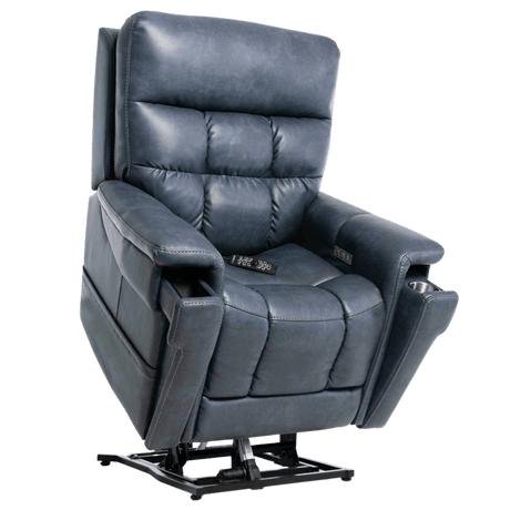 Partially Lifted Slate Color Pride Mobility VivaLift Ultra PLR-4955 Power Lift Chair