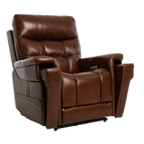 Sorrento Coffee Leather Pride Mobility VivaLift Ultra PLR-4955 Power Lift Chair Angled View