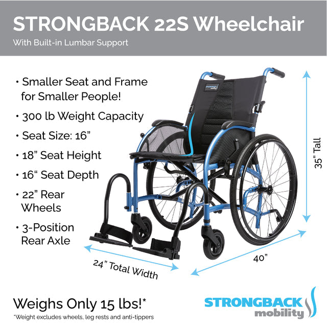 Strongback Mobility Strongback 22S Lightweight Wheelchair-My Perfect Scooter