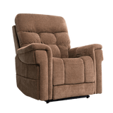 Trento Brown Pride Mobility VivaLift Ultra PLR-4955 Power Lift Chair Angled View