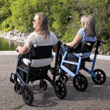 Triumph Mobility Escape Adjustable Rollator being used by two people