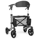 Gray Triumph Mobility Escape Adjustable Rollator - Front View