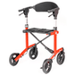 Red Triumph Mobility Escape Adjustable Rollator - Angled View