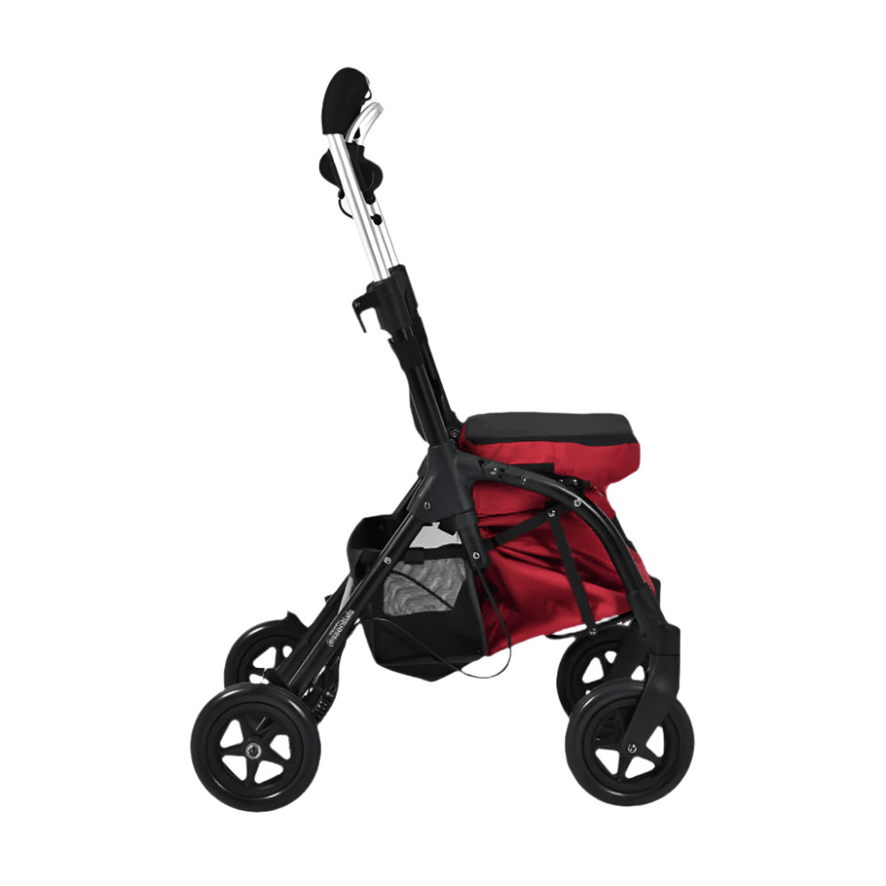 Triumph Mobility Shopping Rollator - Seat Converted - Side View 