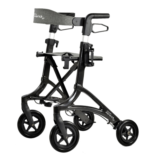 Triumph Mobility Maverick Carbon Fibre Rollator - Angled View