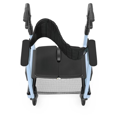 Sky Blue Color Triumph Mobility Prestige All-in-one Rollator and Transport Chair  - Top View