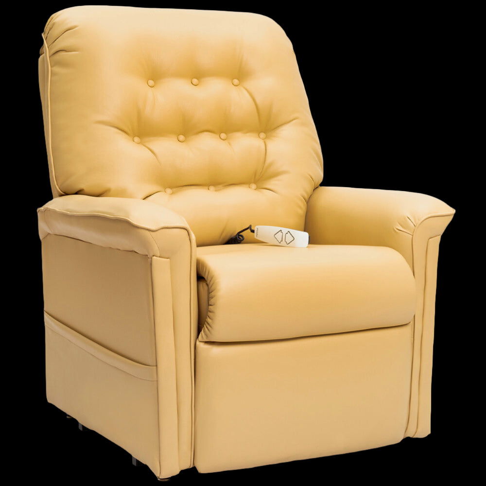 Ultra Leather Buff Pride Mobility Heritage LC-358 Lift Chair Angled Front View