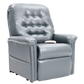 Ultra Leather Charcoal Pride Mobility Heritage LC-358 Lift Chair Angled Front View