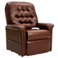 Ultra Leather Fudge Pride Mobility Heritage LC-358 Lift Chair Angled Front View