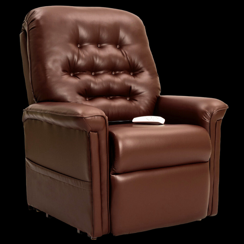 Ultra Leather Fudge Pride Mobility Heritage LC-358 Lift Chair Angled Front View