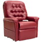 Ultra Leather Garnet Pride Mobility Heritage LC-358 Lift Chair Angled Front View