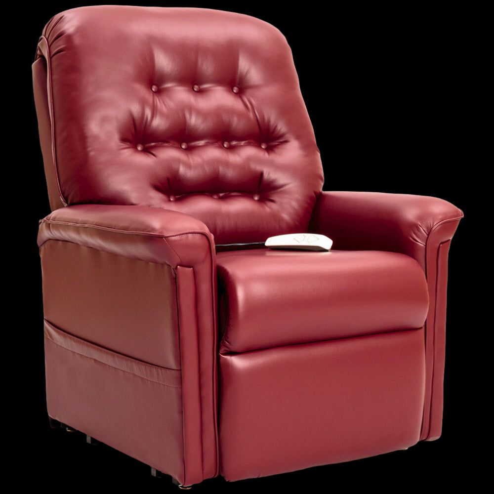 Ultra Leather Garnet Pride Mobility Heritage LC-358 Lift Chair Angled Front View