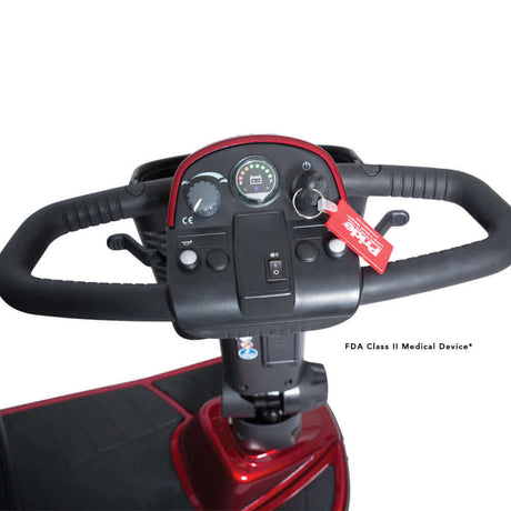 Pride Victory® 9 Disassembling Portable 4-Wheel Scooter - Closeup View of the Tiller