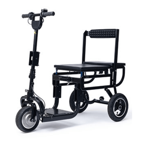 eFOLDi Lite Compact Foldable Mobility Scooter Angled View 2